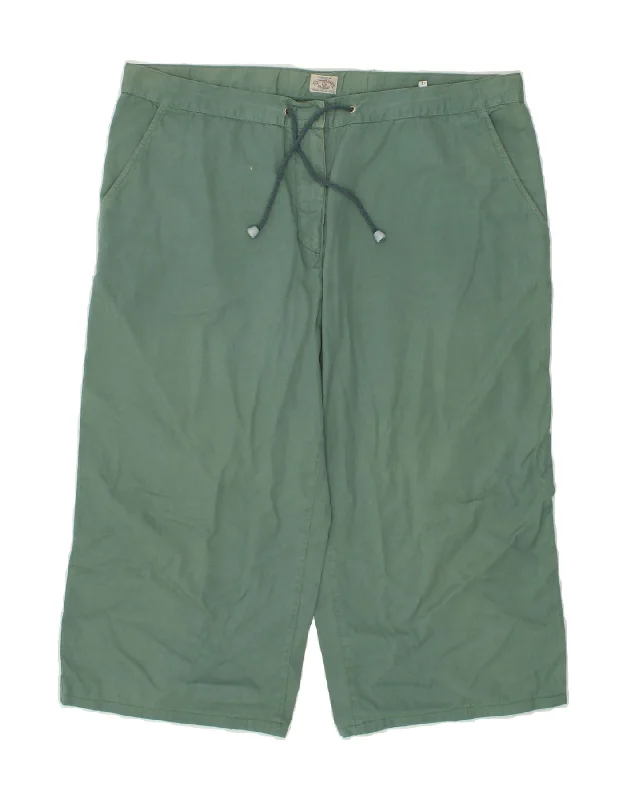 ARMANI JEANS Womens Chino Shorts UK 16 Large W36 Green Cotton Chic Faded Blue Jeans