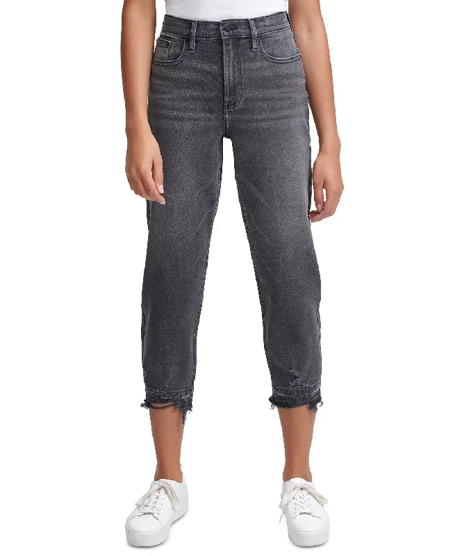 Calvin Klein Jeans High-rise Cropped Straight-leg Jeans Iron Wash Stylish High-Waist Skinny Denim Calvin Klein Jeans High-rise Cropped Straight-leg Jeans Iron Wash Stylish High-Waist Skinny Denim
