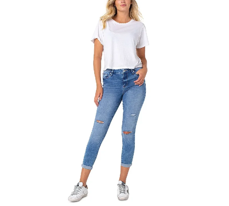 Celebrity Pink High Rise Ripped Skinny Ankle Jeans Just Believe Comfortable Stretch Denim Jeans Celebrity Pink High Rise Ripped Skinny Ankle Jeans Just Believe Comfortable Stretch Denim Jeans