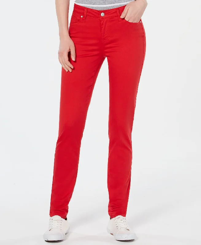 Celebrity Pink Juniors' Jayden Mid-rise Colored Wash Skinny Jeans Tango Red Stylish Stone-Wash Denim Jeans Celebrity Pink Juniors' Jayden Mid-rise Colored Wash Skinny Jeans Tango Red Stylish Stone-Wash Denim Jeans