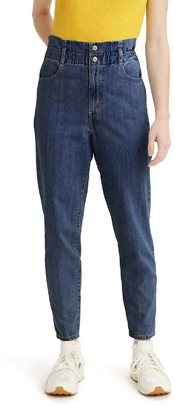 Levi's high-rise Paperbag-waist Tapered Cotton Jeans Short Fused Trendy Flared Leg Jeans Levi's high-rise Paperbag-waist Tapered Cotton Jeans Short Fused Trendy Flared Leg Jeans