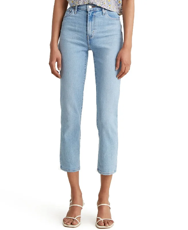 Levi's wo 724 Straight-leg Cropped Jeans Azure Fain Casual High-Waisted Bootcut Jeans Levi's wo 724 Straight-leg Cropped Jeans Azure Fain Casual High-Waisted Bootcut Jeans