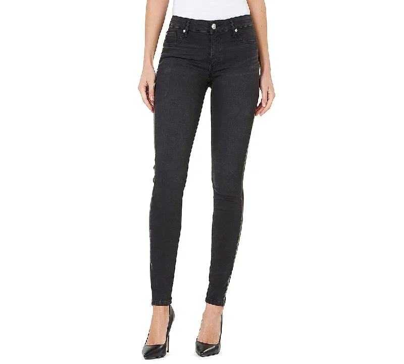 Numero Mid-rise Solid Side-striped Super Skinny Ankle Jeans Black Wash Elegant Tapered Leg Denim Numero Mid-rise Solid Side-striped Super Skinny Ankle Jeans Black Wash Elegant Tapered Leg Denim