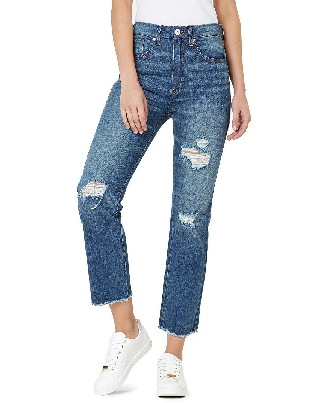 Numero Ripped High Rise Frayed-hem Denim Jeans Torn Blue Trendy Skinny High-Waist Jeans Numero Ripped High Rise Frayed-hem Denim Jeans Torn Blue Trendy Skinny High-Waist Jeans