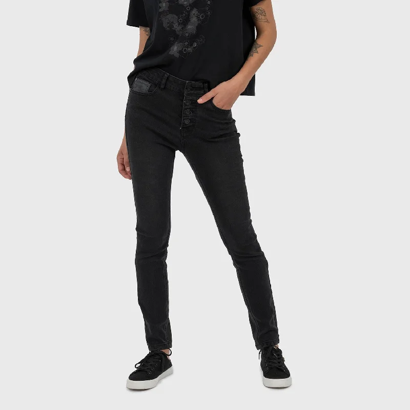 WOMEN WASH JEANS SKINNY Fashionable Raw Hem Bootcut Jeans