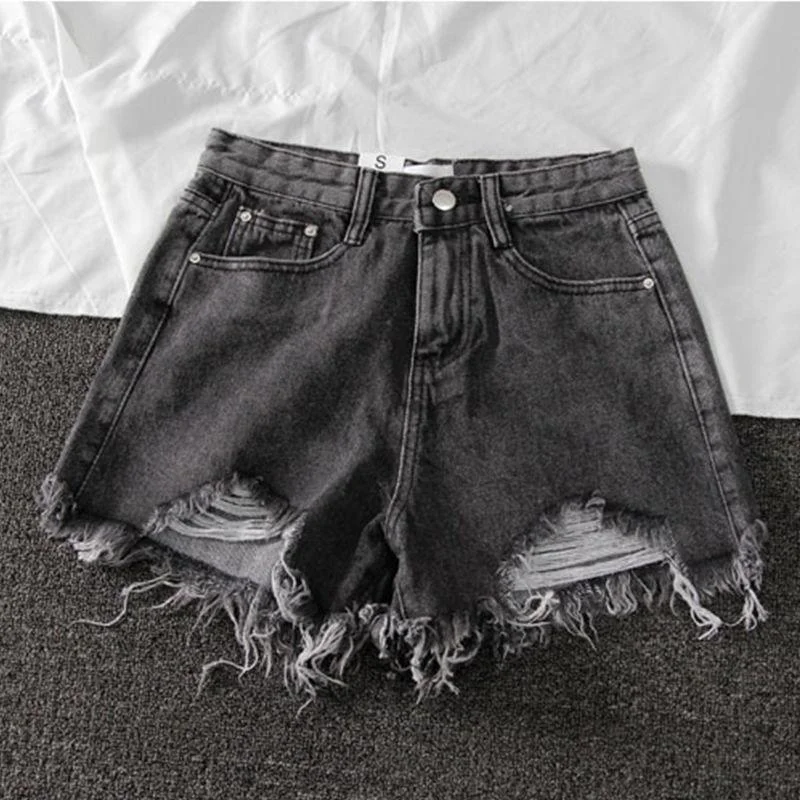 Women Wide Leg Hole Denim Shorts Casual Jeans Shorts Casual Shorts Classic Black Denim Jeans Women Wide Leg Hole Denim Shorts Casual Jeans Shorts Casual Shorts Classic Black Denim Jeans