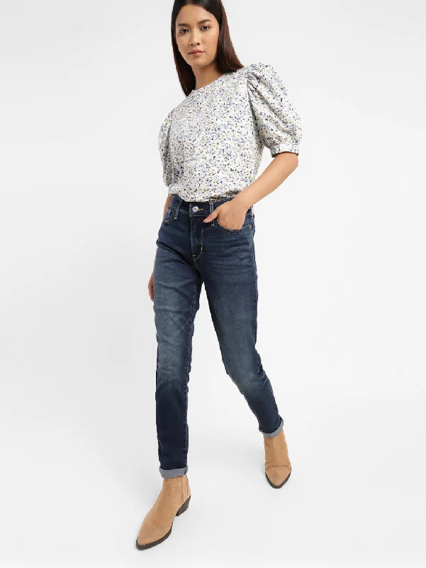 Women's High Rise 311 Shaping Skinny Fit Jeans Trendy Button-Up High-Waist Jeans