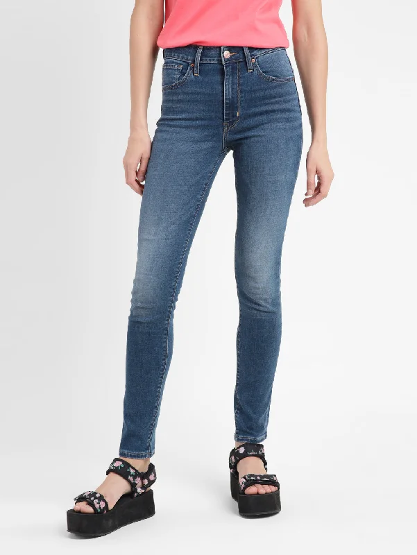 Women's High Rise 721 Skinny Fit Jeans Casual High-Waisted Bootcut Jeans