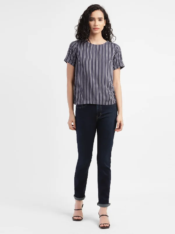 Women's High Rise 724 Straight Fit Jeans Casual Straight-Leg Jeans