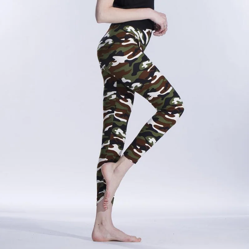 Brands Women Printed Leggings High Elastic Skinny High Waist Camouflage Legging New Spring Autumn Slimming Female Leggins