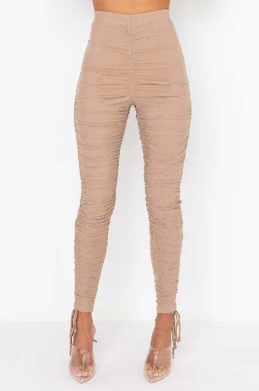 I WIN AGAIN STACKED LEGGINGS BEIGE