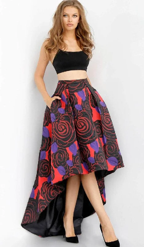 Jovani - Floral Pleated A-Line Skirt M40911SC - 1 pc Multi In Size 10 Available linen skirt natural Jovani - Floral Pleated A-Line Skirt M40911SC - 1 pc Multi In Size 10 Available linen skirt natural