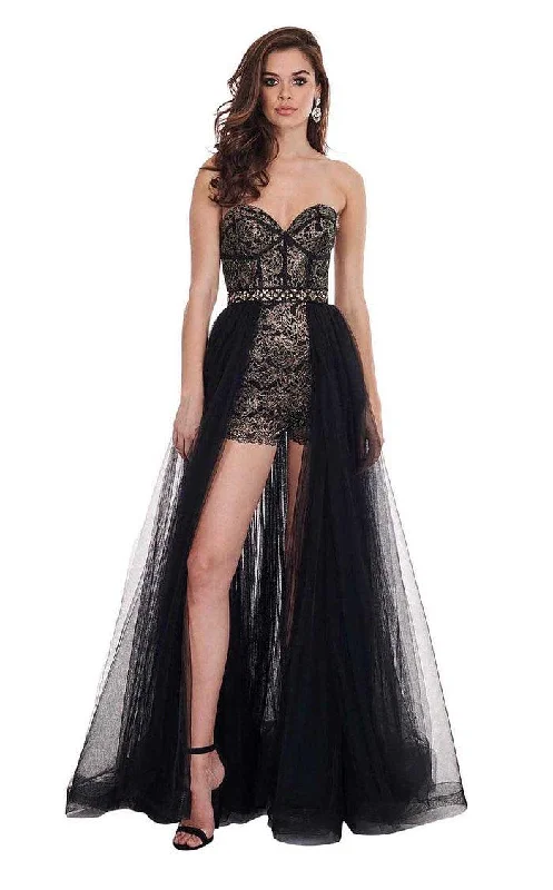 Rachel Allan Prom Short Romper Skirt Overlay 6618 midi skirt versatile
