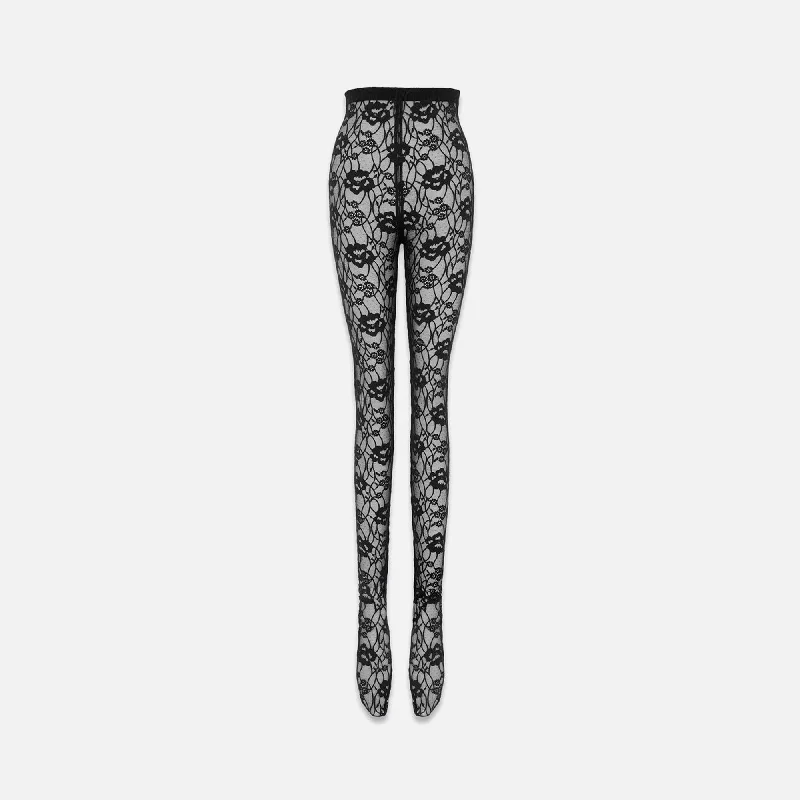 Saint Laurent Lace Leggings - Black