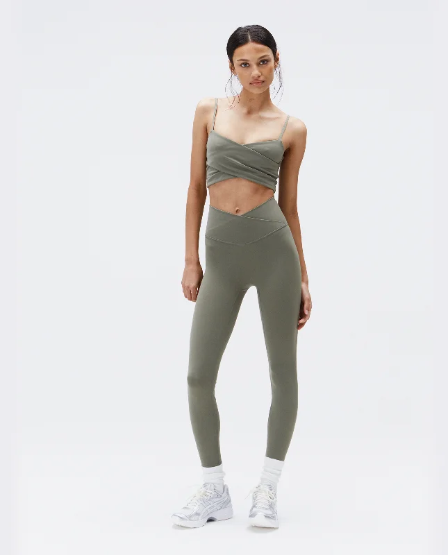 Ultimate Wrap Over Leggings - Olive Green