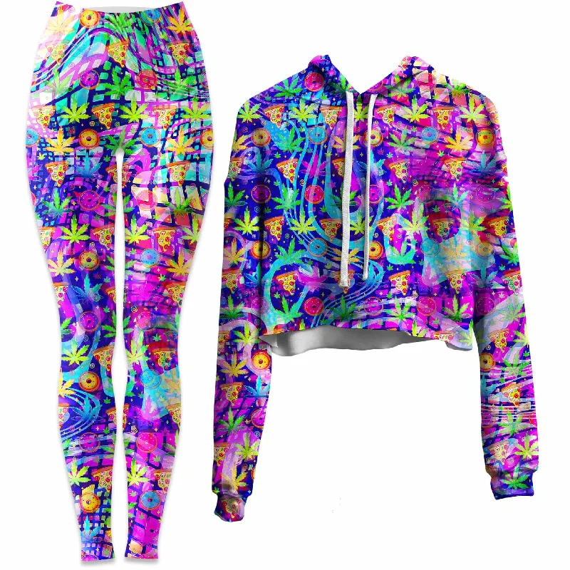 Dreamin Of Munchies Crop Hoodie and Leggings Combo