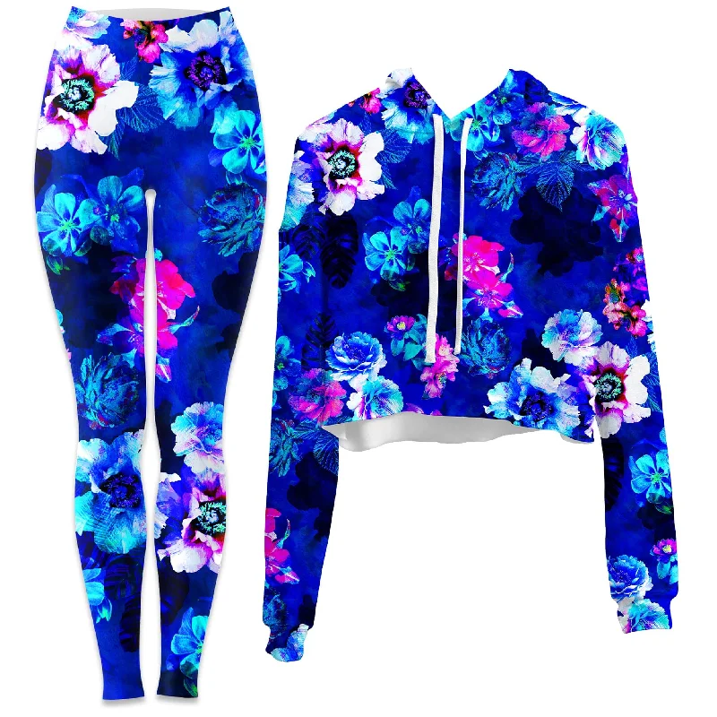 Enchanted Flora Crop Hoodie and Leggings Combo