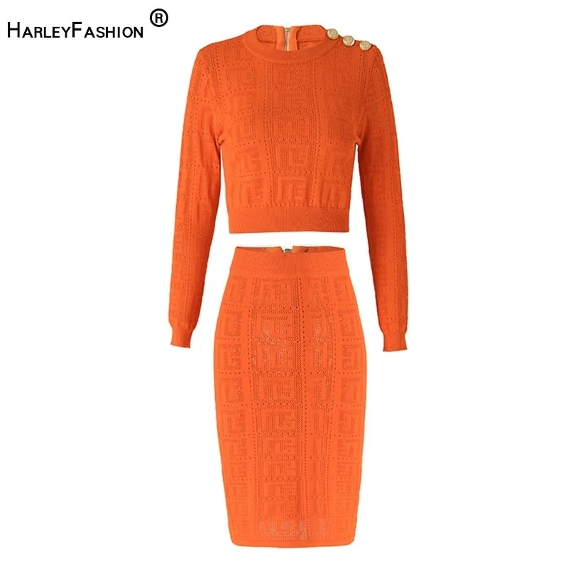 HarleyFashion Women Bodycon Orange Skirt Set Stretchy Knitting See-through Short Tops Sheath Two Piece Sets Ladies chiffon skirt lightweight HarleyFashion Women Bodycon Orange Skirt Set Stretchy Knitting See-through Short Tops Sheath Two Piece Sets Ladies chiffon skirt lightweight