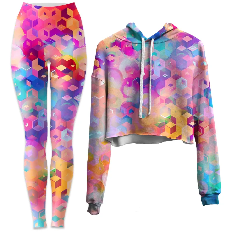 Portal Realm Crop Hoodie and Leggings Combo