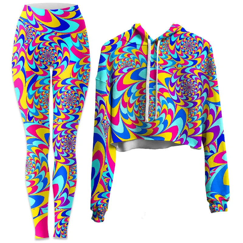 Rabbit Hole Crop Hoodie and Leggings Combo