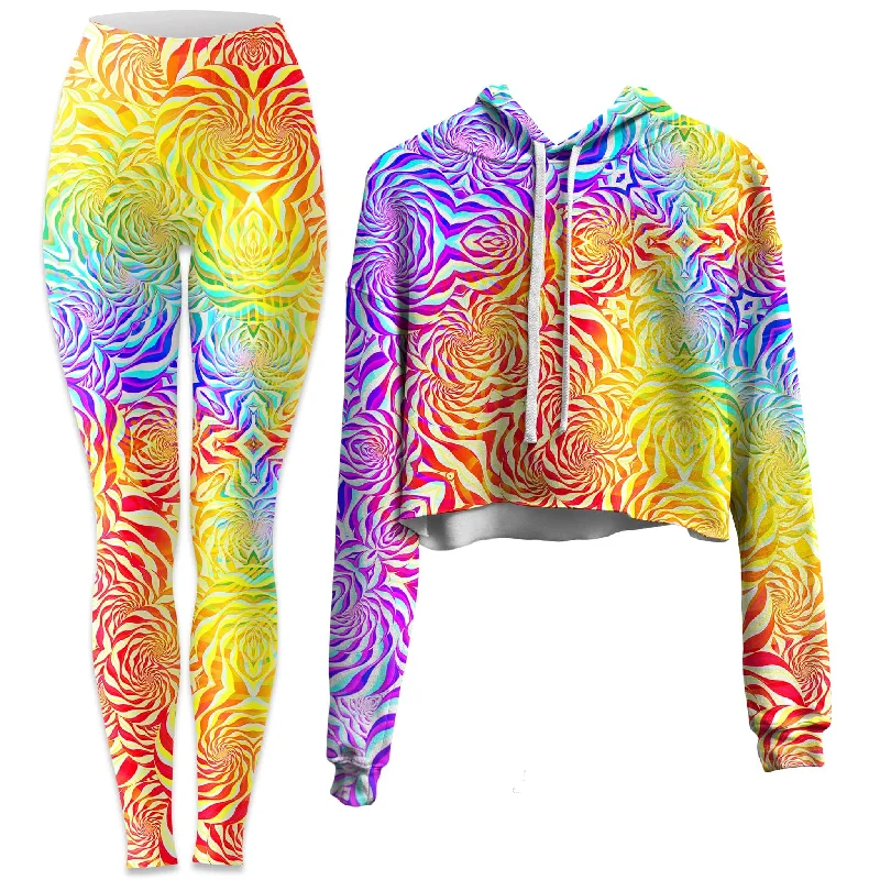 Sunrays Crop Hoodie and Leggings Combo