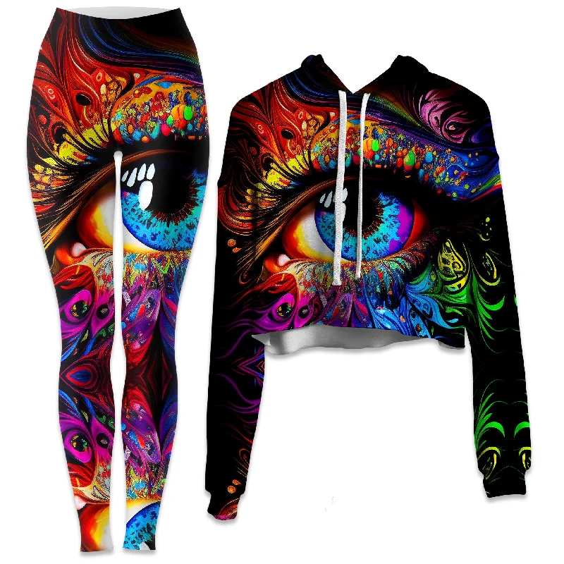 Window to the Soul Crop Hoodie and Leggings Combo