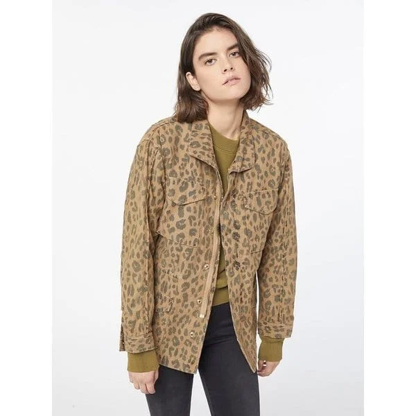 Animal Print Cargo Jacket