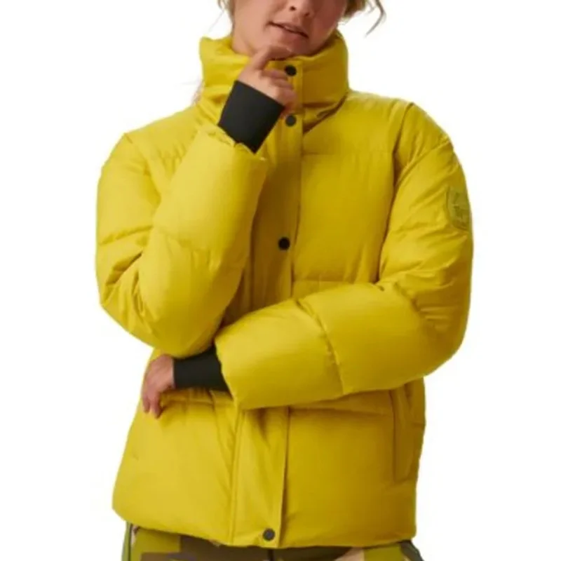 BASS OUTDOOR Womens Discovery Puffer Jacket XS Bright Yellow Citronelle NWT