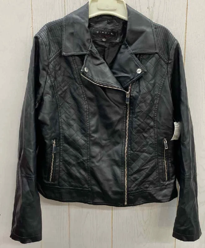 Black Womens Size L Jacket (Outdoor) Collared Jacket Crew Neck Jacket Turtle Neck Jacket Black Womens Size L Jacket (Outdoor) Collared Jacket Crew Neck Jacket Turtle Neck Jacket