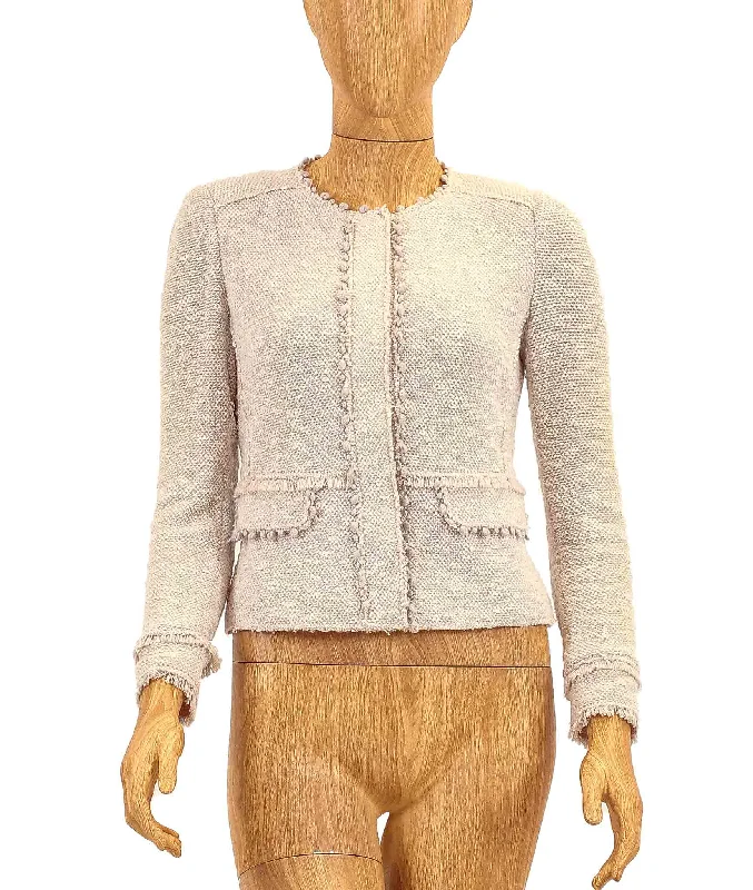 Boucle Fringe Tweed Jacket