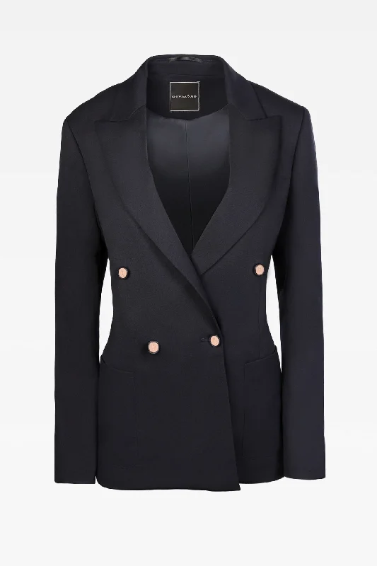 Carrie Navy Double Breasted Jacket: Tailored Elegance Essential for Modern Women Lace Jacket Ribbed Jacket Sequined Jacket Carrie Navy Double Breasted Jacket: Tailored Elegance Essential for Modern Women Lace Jacket Ribbed Jacket Sequined Jacket