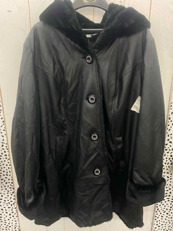 Dennis Basso Black Womens Size 2X Jacket (Outdoor) Nylon Jacket Polyester Jacket Spandex Jacket Dennis Basso Black Womens Size 2X Jacket (Outdoor) Nylon Jacket Polyester Jacket Spandex Jacket