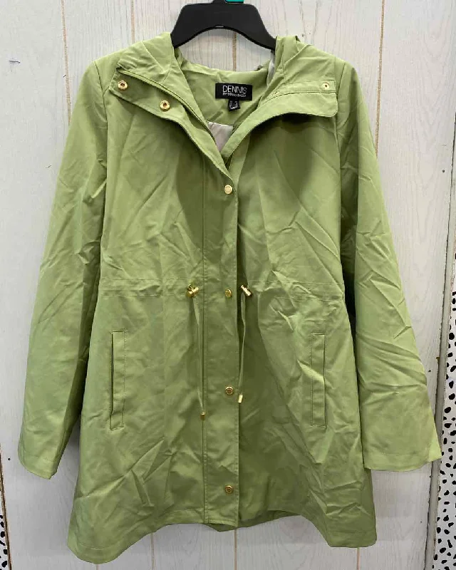 Dennis Basso Green Womens Size XS Jacket (Outdoor) Faux Fur Jacket Real Fur Jacket Shearling Jacket Dennis Basso Green Womens Size XS Jacket (Outdoor) Faux Fur Jacket Real Fur Jacket Shearling Jacket