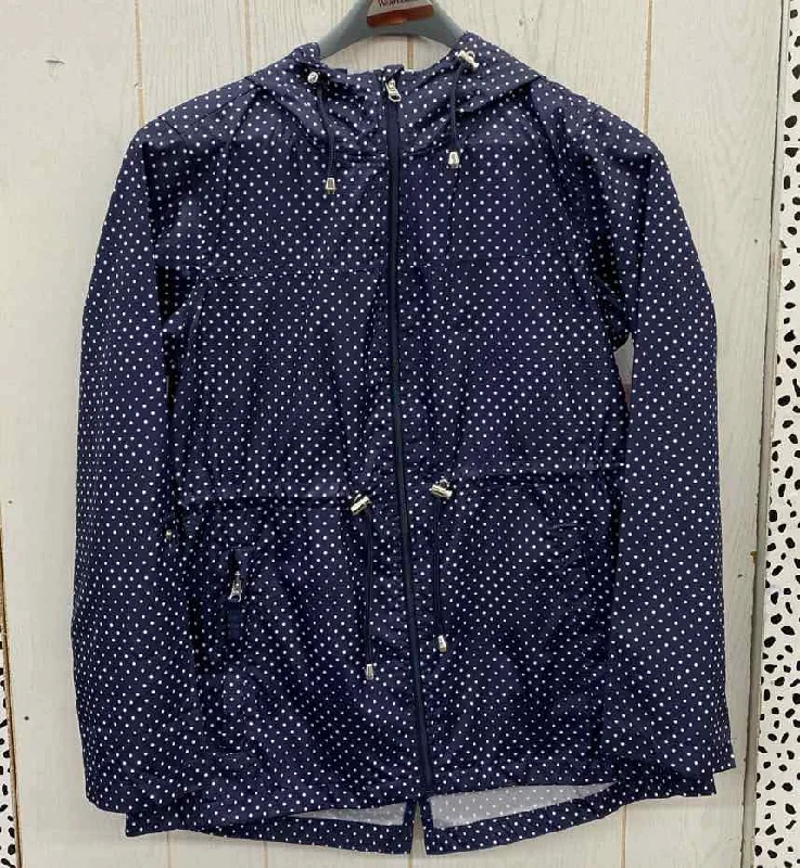 Details Navy Womens Size M Jacket (Outdoor) Satin Jacket Silk Jacket Chiffon Jacket Details Navy Womens Size M Jacket (Outdoor) Satin Jacket Silk Jacket Chiffon Jacket