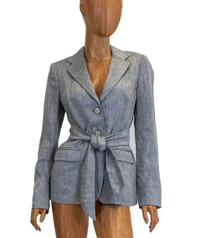 Belted Linen Jacket