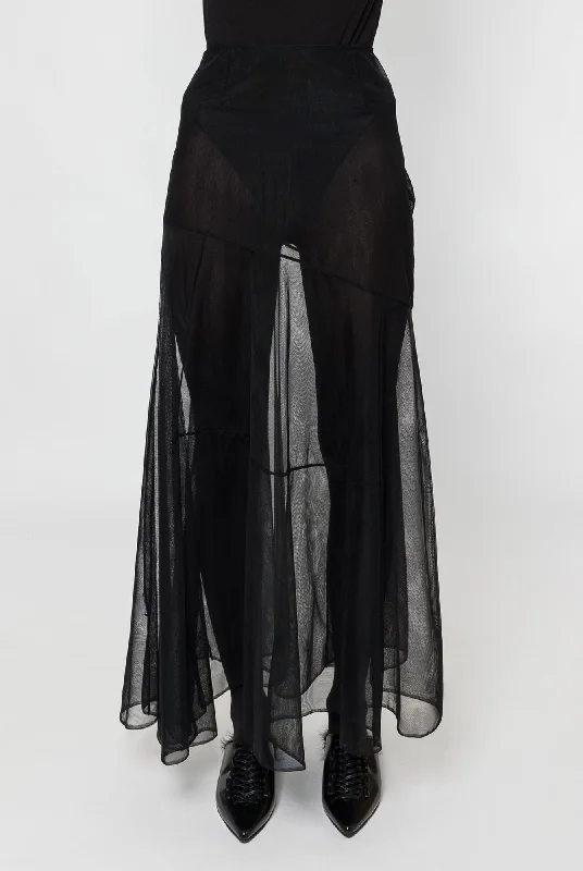 Simone Rocha Sheer Bias Cut Skirt pleated skirt texture