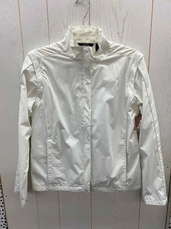 IZOD White Womens Size Small Jacket (Outdoor) Striped Jacket Polka Dot Jacket Floral Jacket IZOD White Womens Size Small Jacket (Outdoor) Striped Jacket Polka Dot Jacket Floral Jacket
