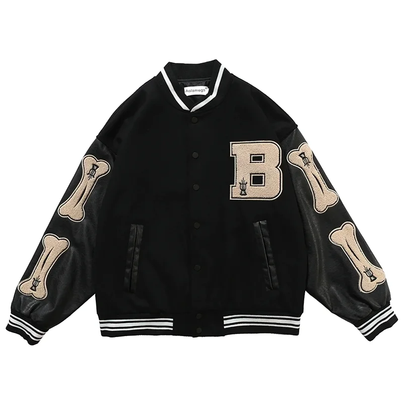 Stylish Streetwear Unisex Jacket / Patchwork Clothing / Casual Bomper