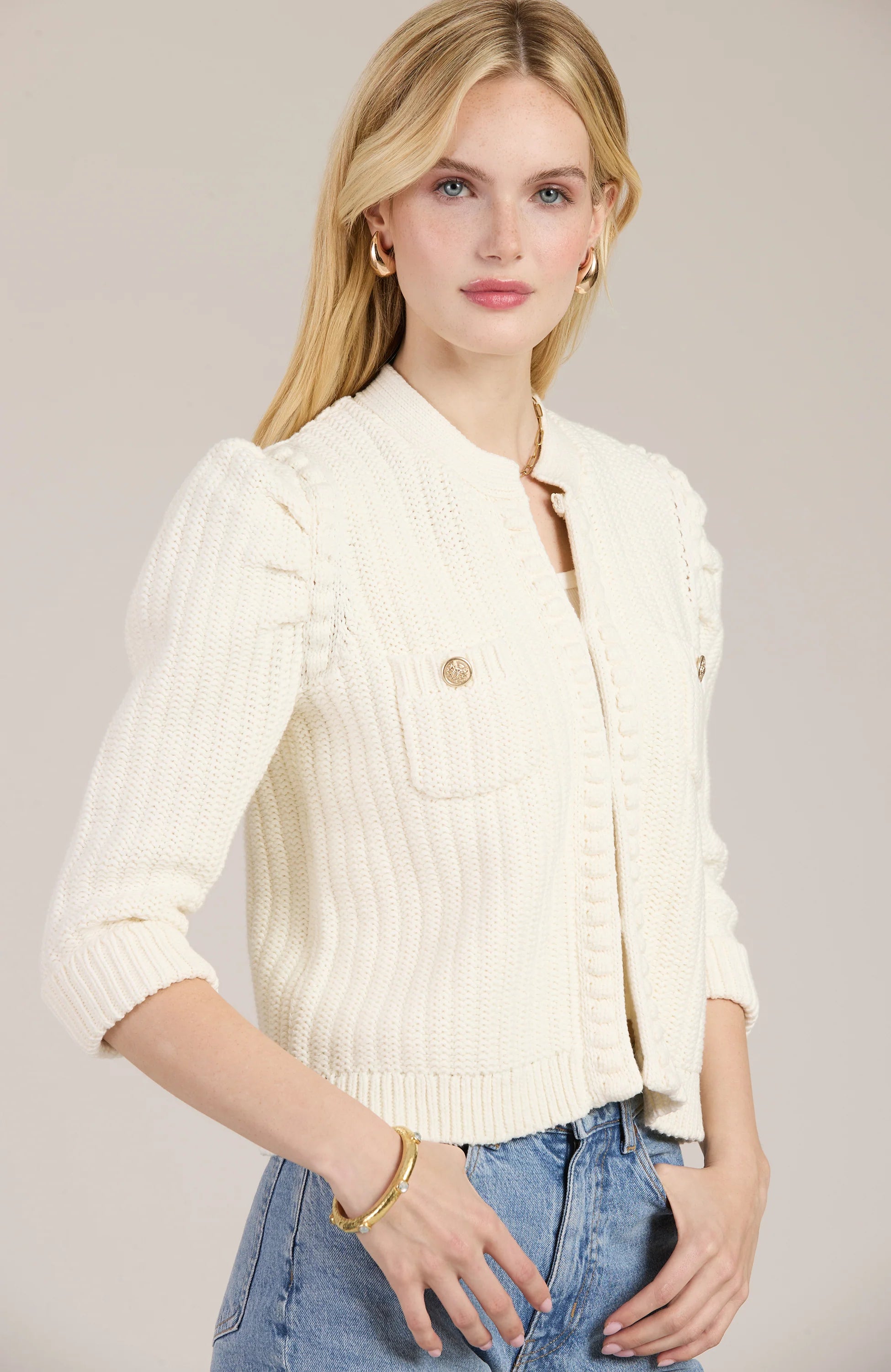 Knit Jacket (Ivory)