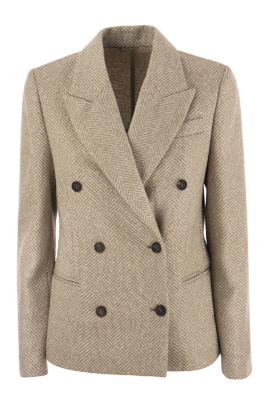 Virgin wool and alpaca chevron jacket with necklace Denim Jacket Leather Jacket Suede Jacket Virgin wool and alpaca chevron jacket with necklace Denim Jacket Leather Jacket Suede Jacket