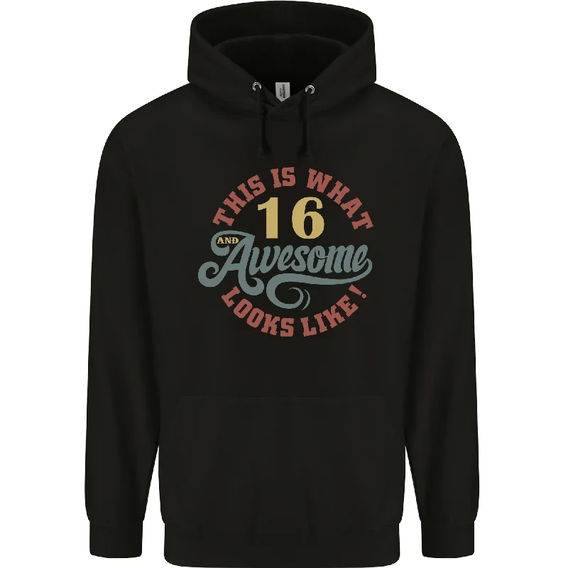 16th Birthday 60 Year Old Awesome Looks Like Mens 80% Cotton Hoodie Hoodie with Illustration Artistic Creative 16th Birthday 60 Year Old Awesome Looks Like Mens 80% Cotton Hoodie Hoodie with Illustration Artistic Creative