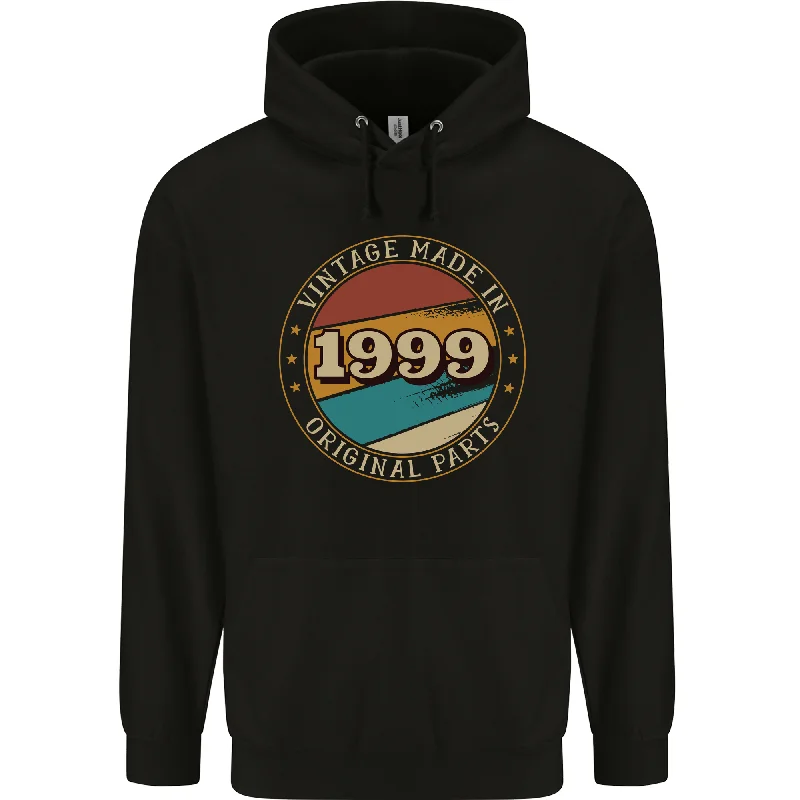 25th Birthday  Vintage Made In 1999 Mens 80% Cotton Hoodie