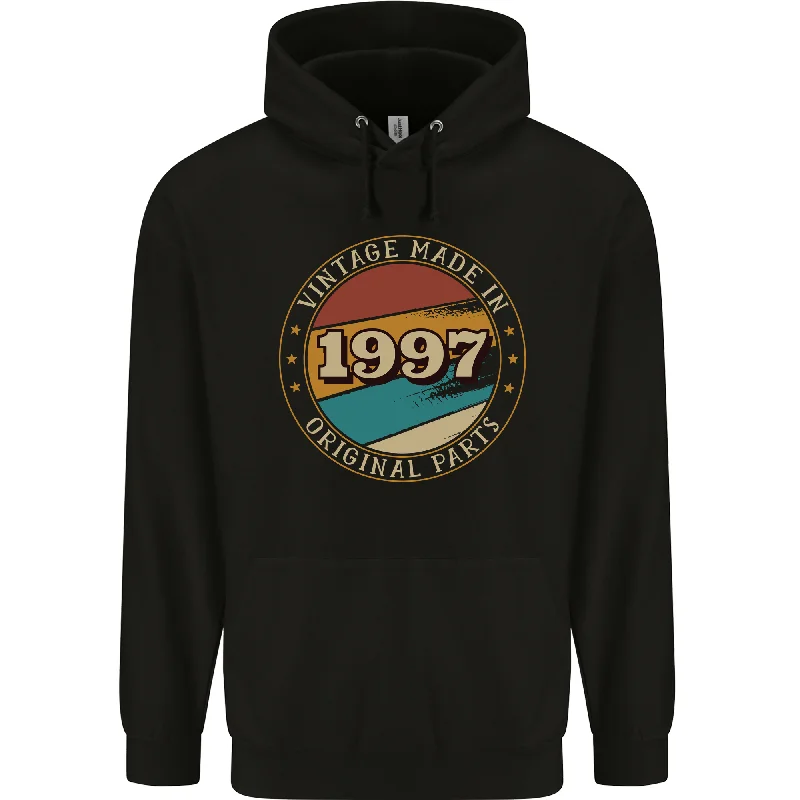 27th Birthday  Vintage Made In 1997 Mens 80% Cotton Hoodie