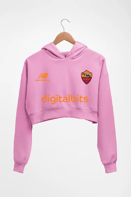 A.S. Roma 2021-22 Crop HOODIE FOR WOMEN Hoodie with Elastic Waist Stretchable Comfortable A.S. Roma 2021-22 Crop HOODIE FOR WOMEN Hoodie with Elastic Waist Stretchable Comfortable