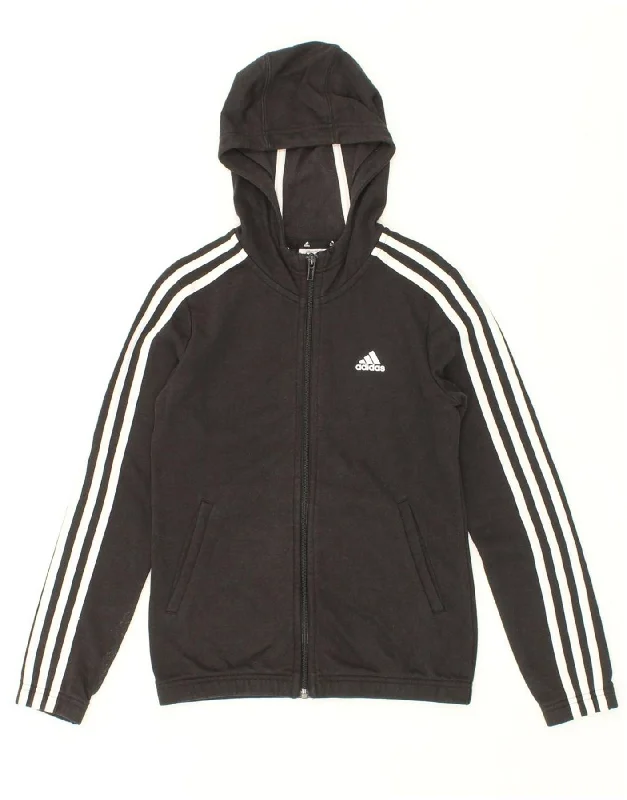 ADIDAS Boys Zip Hoodie Sweater 11-12 Years Grey Cotton Zip Hoodie Drawstring Kangaroo Pocket ADIDAS Boys Zip Hoodie Sweater 11-12 Years Grey Cotton Zip Hoodie Drawstring Kangaroo Pocket