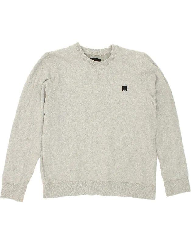 BENCH Mens Sweatshirt Jumper Large Grey Cotton Hoodie with Hem Lace Feminine Delicate BENCH Mens Sweatshirt Jumper Large Grey Cotton Hoodie with Hem Lace Feminine Delicate