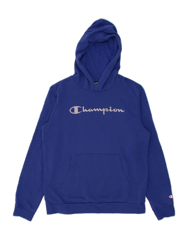 CHAMPION Boys Graphic Hoodie Jumper 15-16 Years 2XL Blue Cotton Hoodie Dress Longline Feminine CHAMPION Boys Graphic Hoodie Jumper 15-16 Years 2XL Blue Cotton Hoodie Dress Longline Feminine