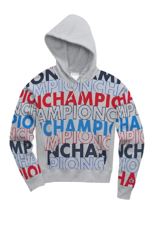 Champion Reverse Weave Pull Over Women's Hoodie, All Over Print