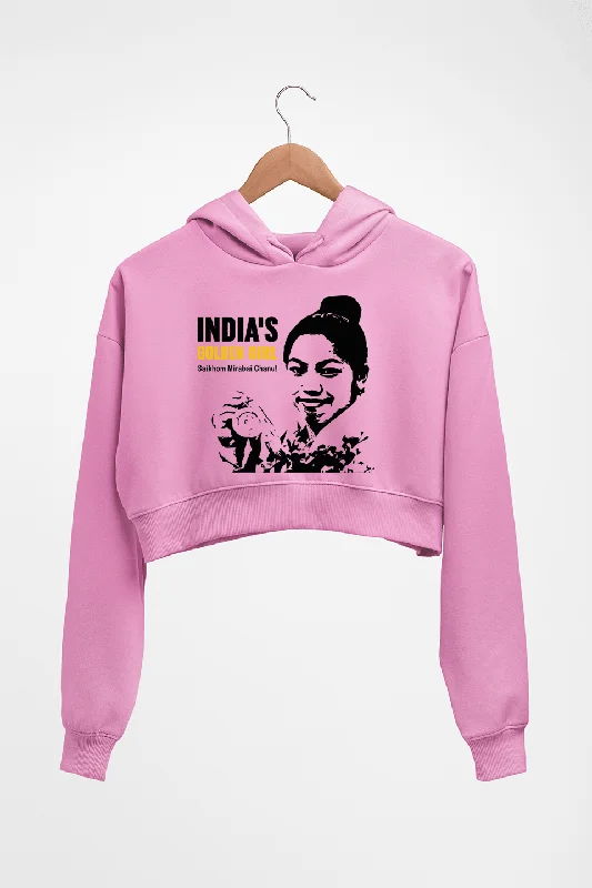 Chanu Saikhom Mirabai Crop HOODIE FOR WOMEN Hoodie with Toggle Buttons Decorative Unique Chanu Saikhom Mirabai Crop HOODIE FOR WOMEN Hoodie with Toggle Buttons Decorative Unique