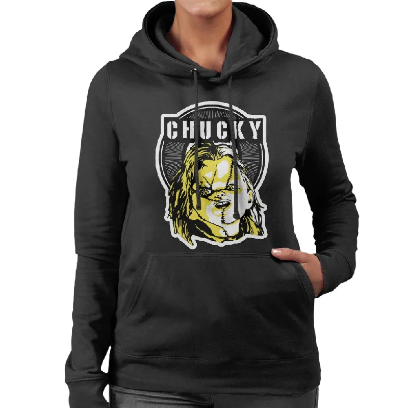 Chucky Negative Character Head Women's Hooded Sweatshirt